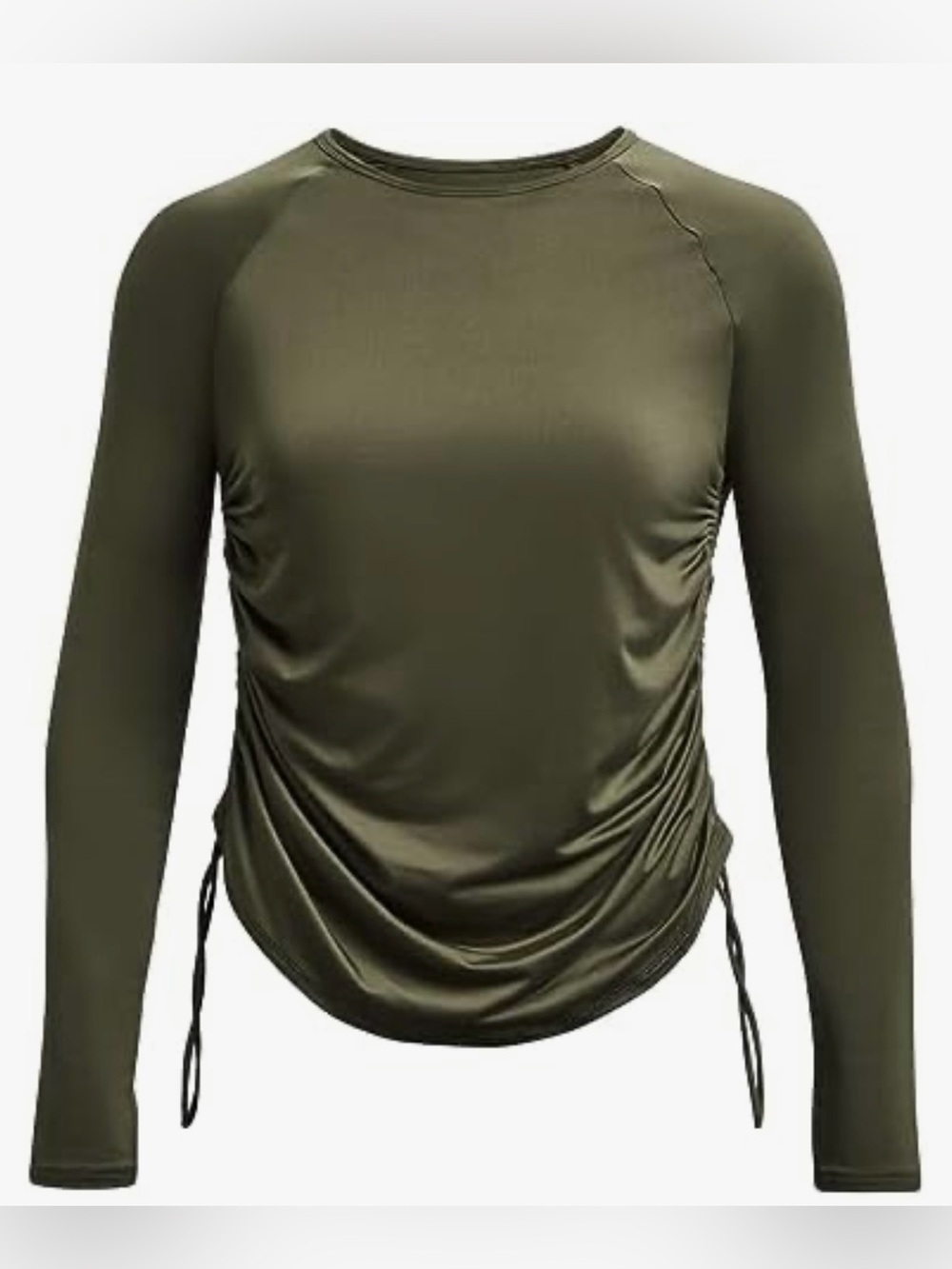 NWT Under Armour Women’s Large Marine OD Green‎ Motion Long Sleeve Longline Crew